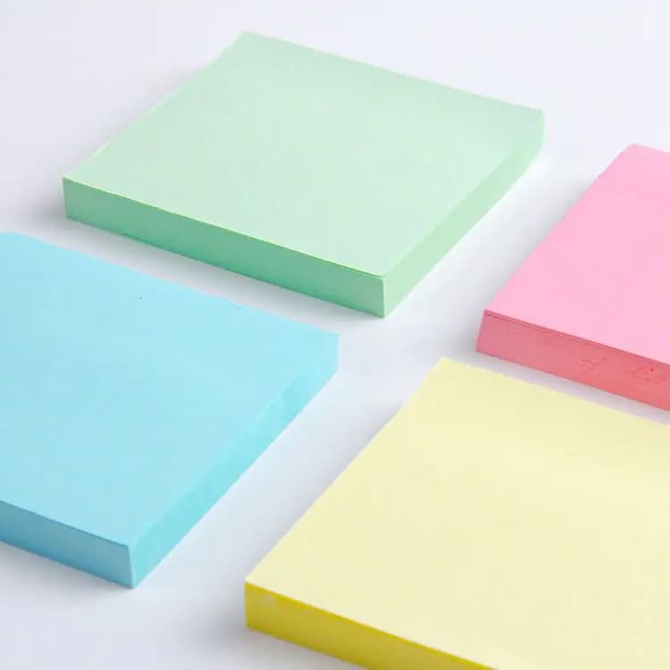 Square Colorful Sticky Notes - Cartoon Printed Office Supplies