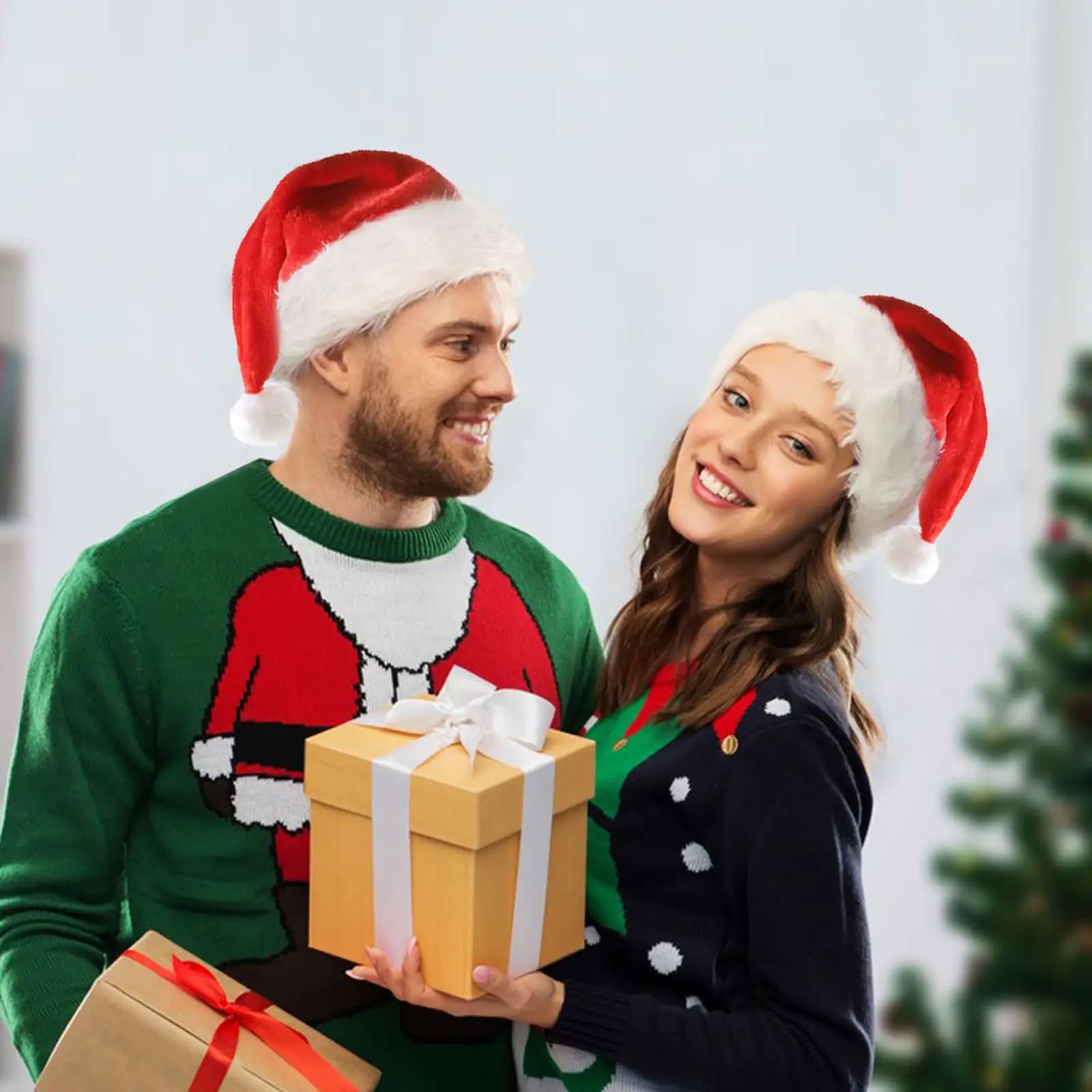 LED Light-Up Santa Hat