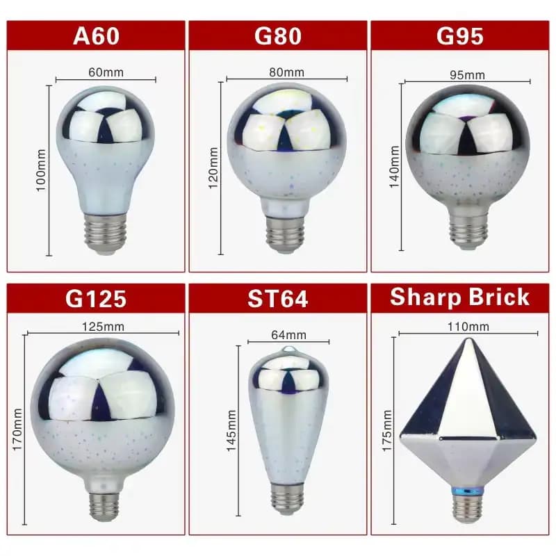 3D LED Edison Bulb E27 Vintage Star