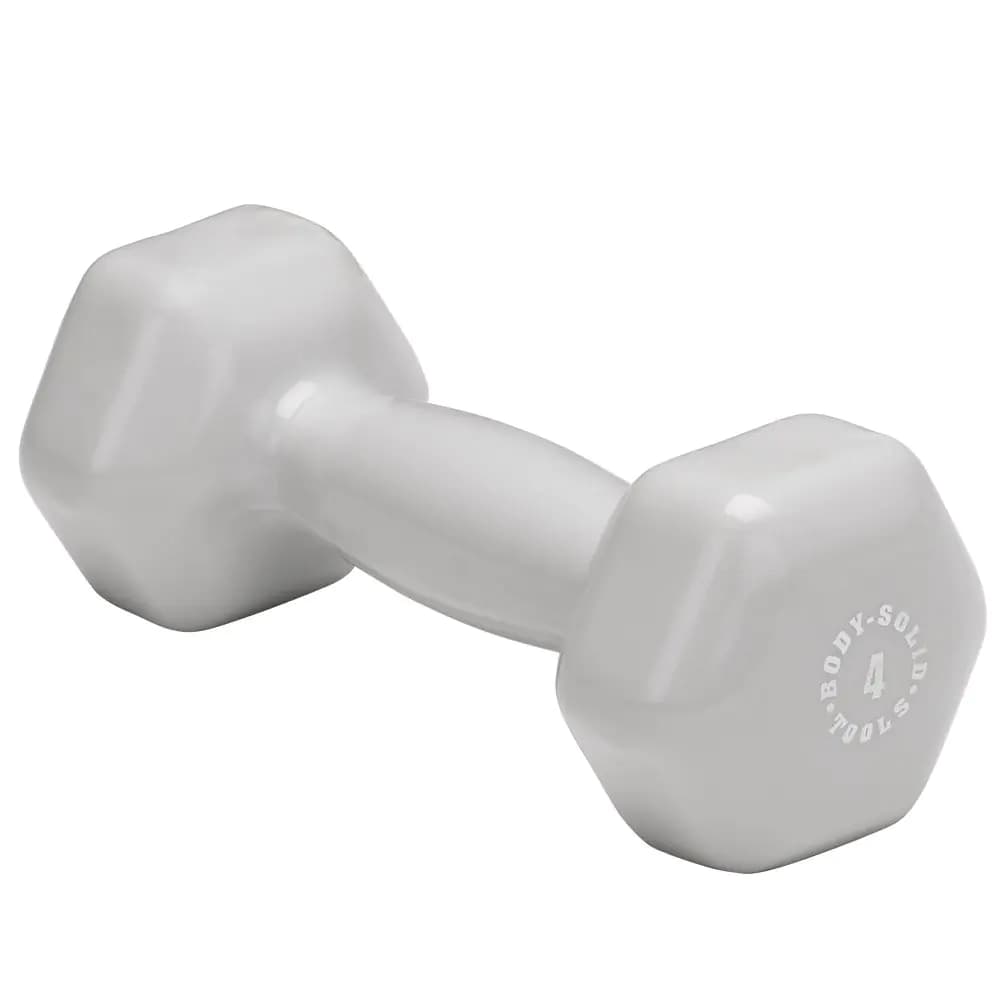 Body-Solid Vinyl Dumbbell 4lb Light Gray