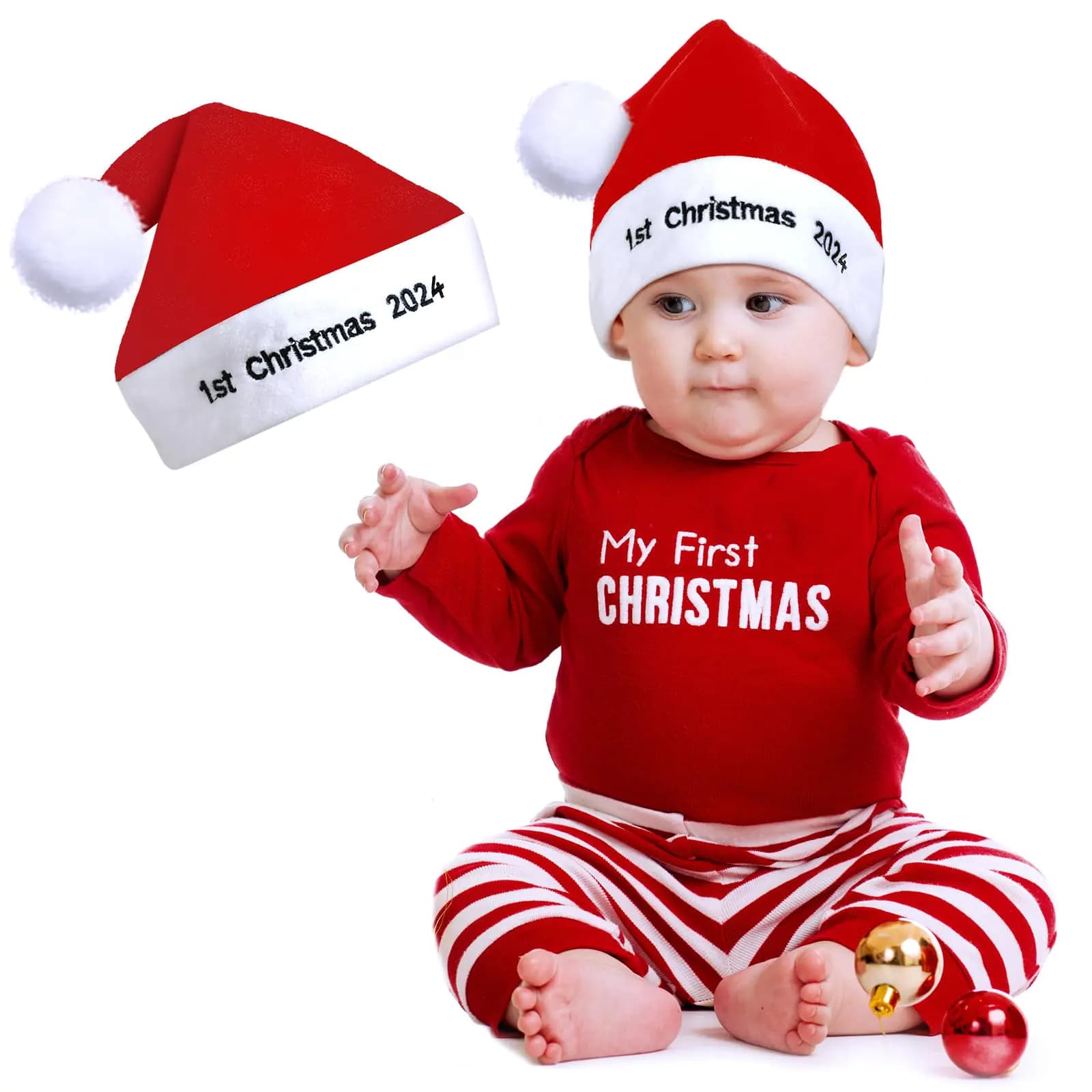 Red Santa Hat for Infant Newborn