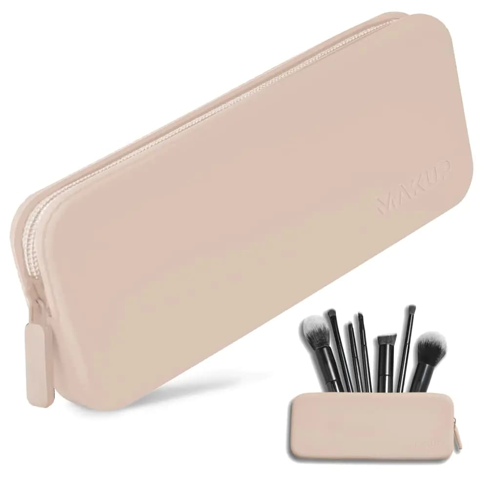 Silicone Makeup Bag With Zipper Organizer