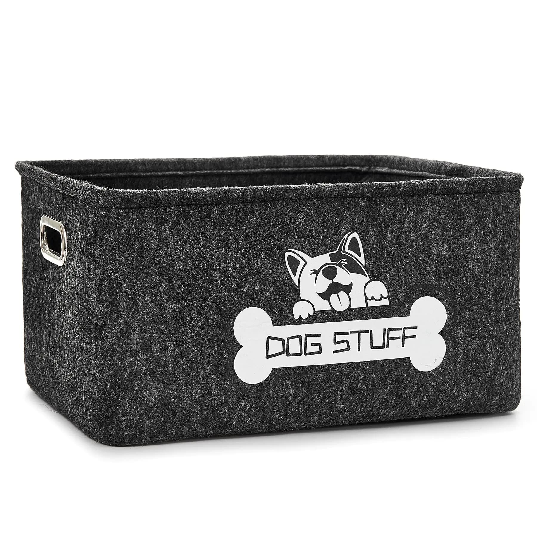 Dog Toy Storage Basket With Metal Handle
