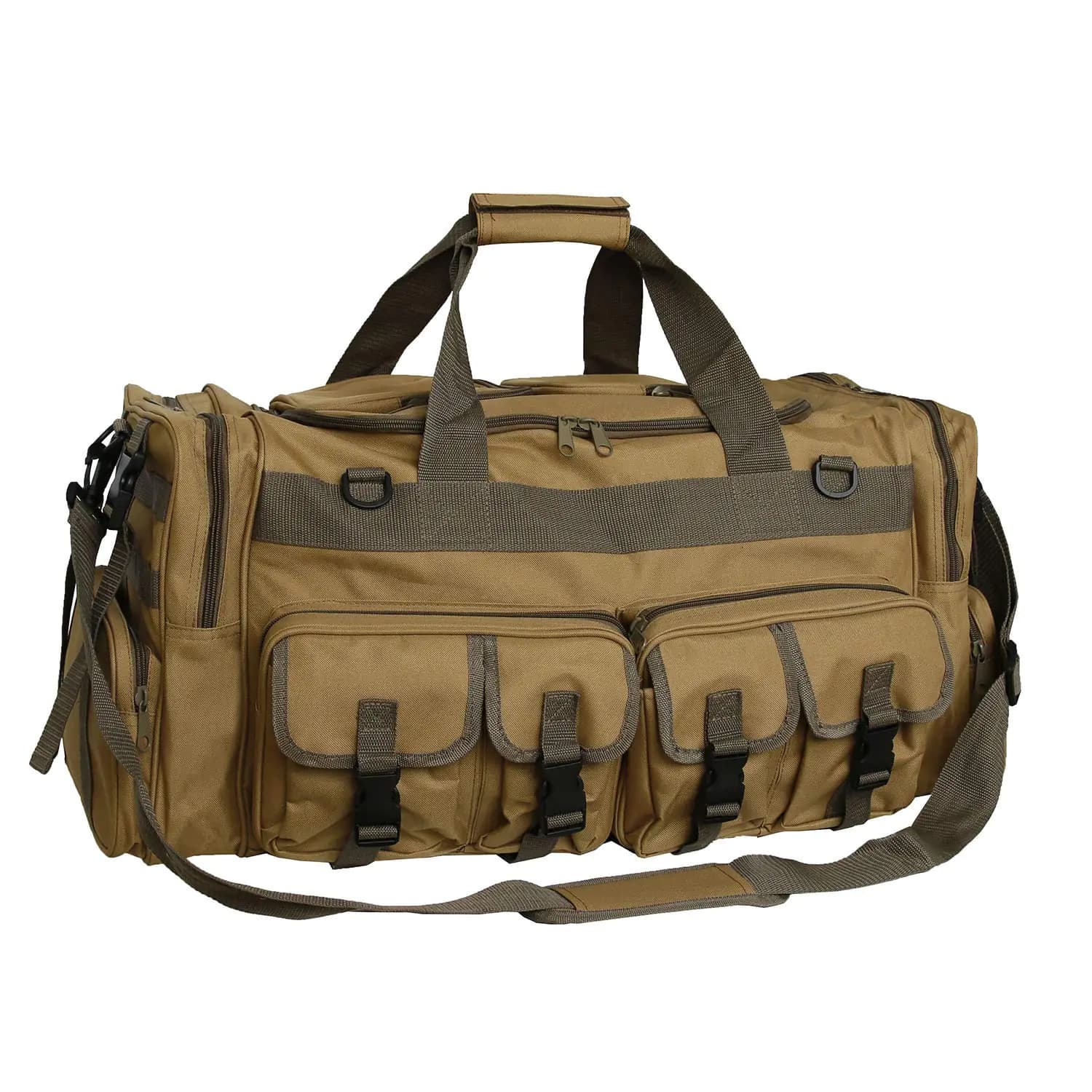 Men's Large Capacity Tactical Duffle Bag Khaki