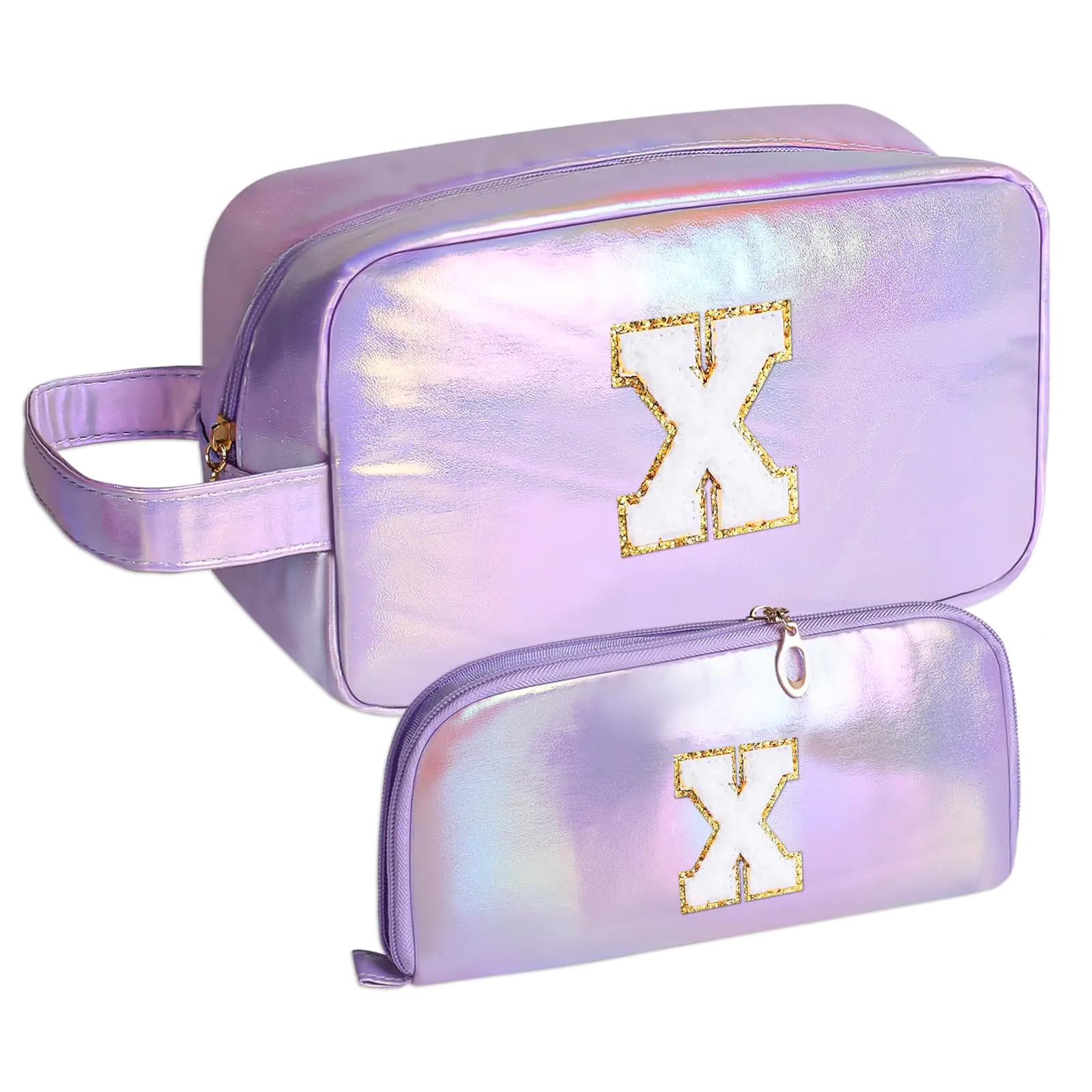 Personalized Initial Makeup Bag Letter X