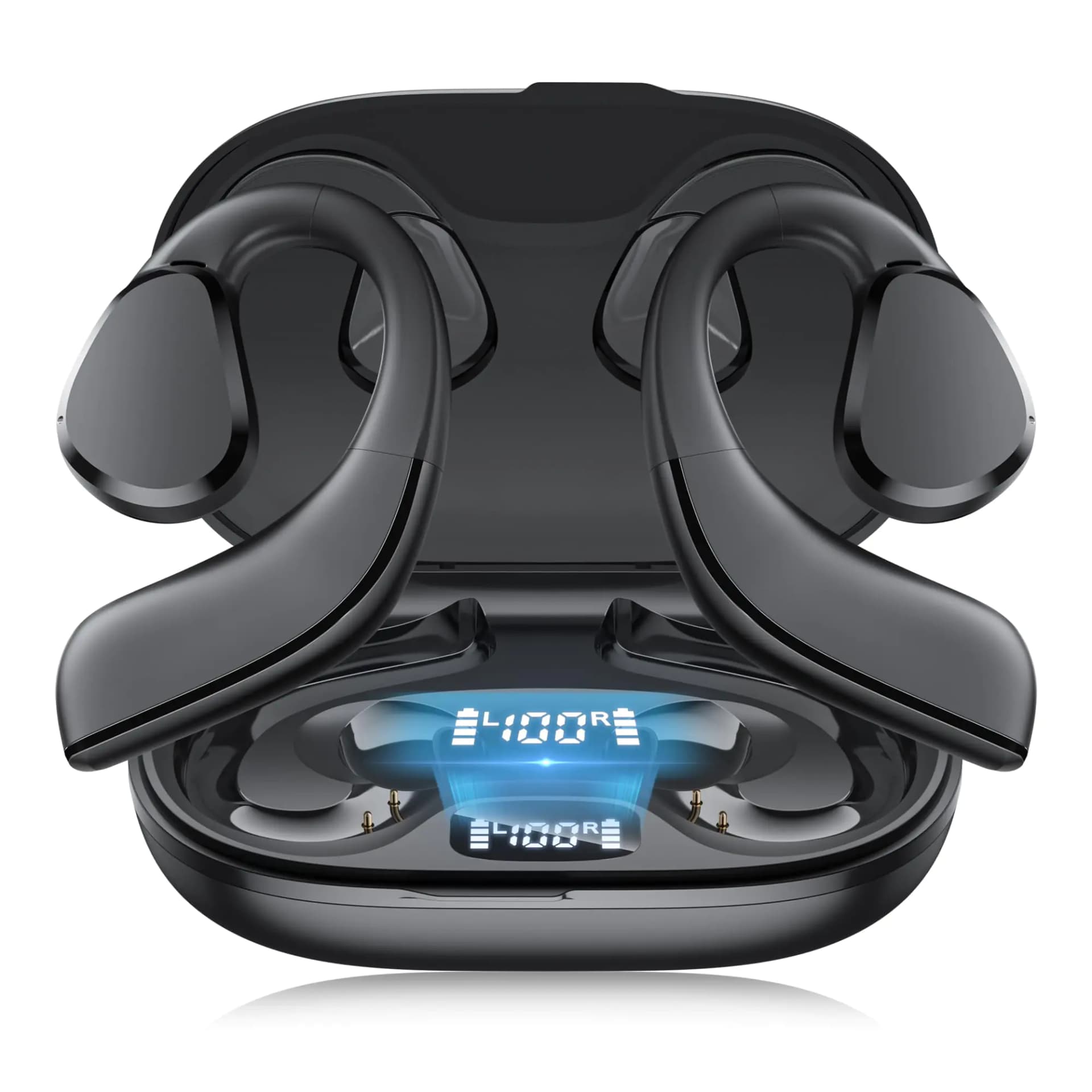 Open Ear Bluetooth Wireless Earbuds With Earhooks