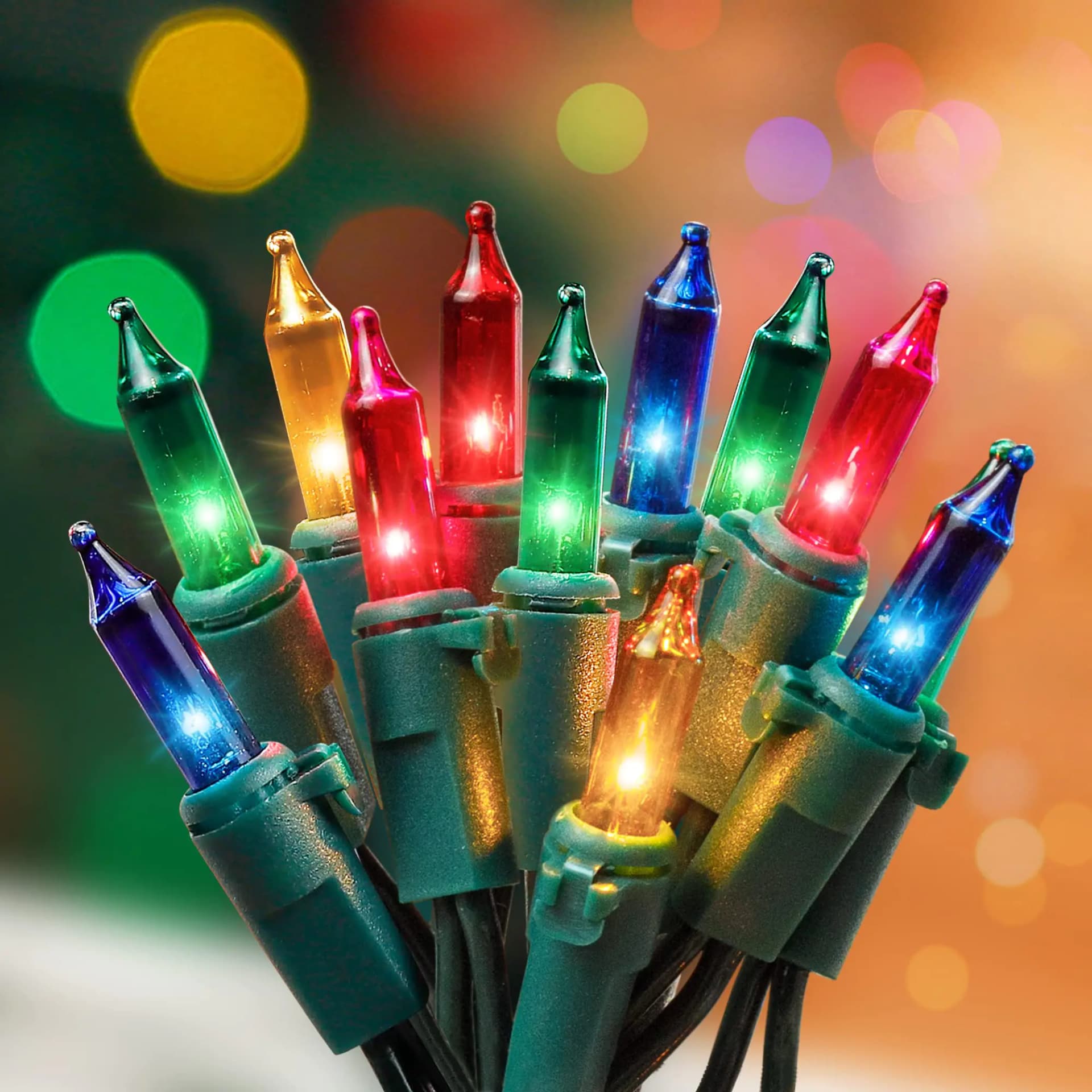 Multicolor Incandescent Christmas Lights 50-Count