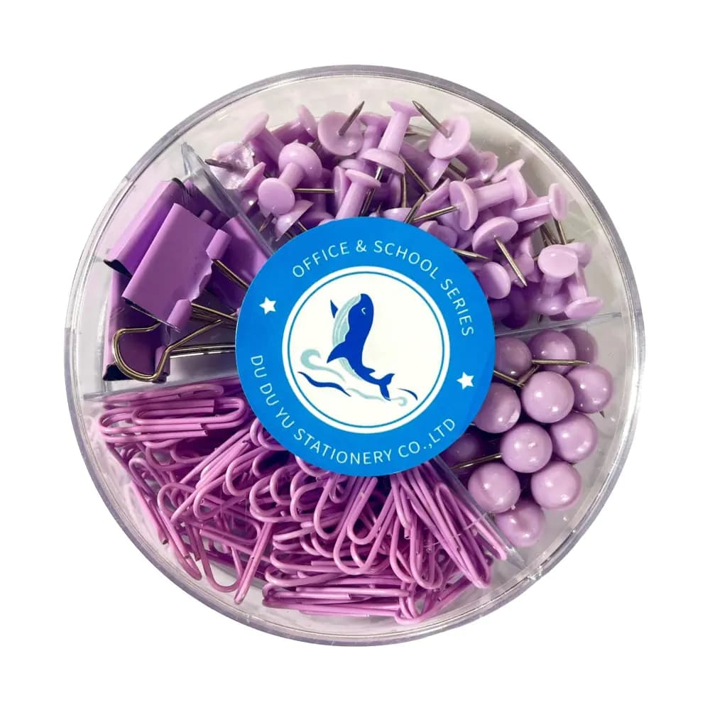 Stylish Macaron Color Office Supplies Set with Clips