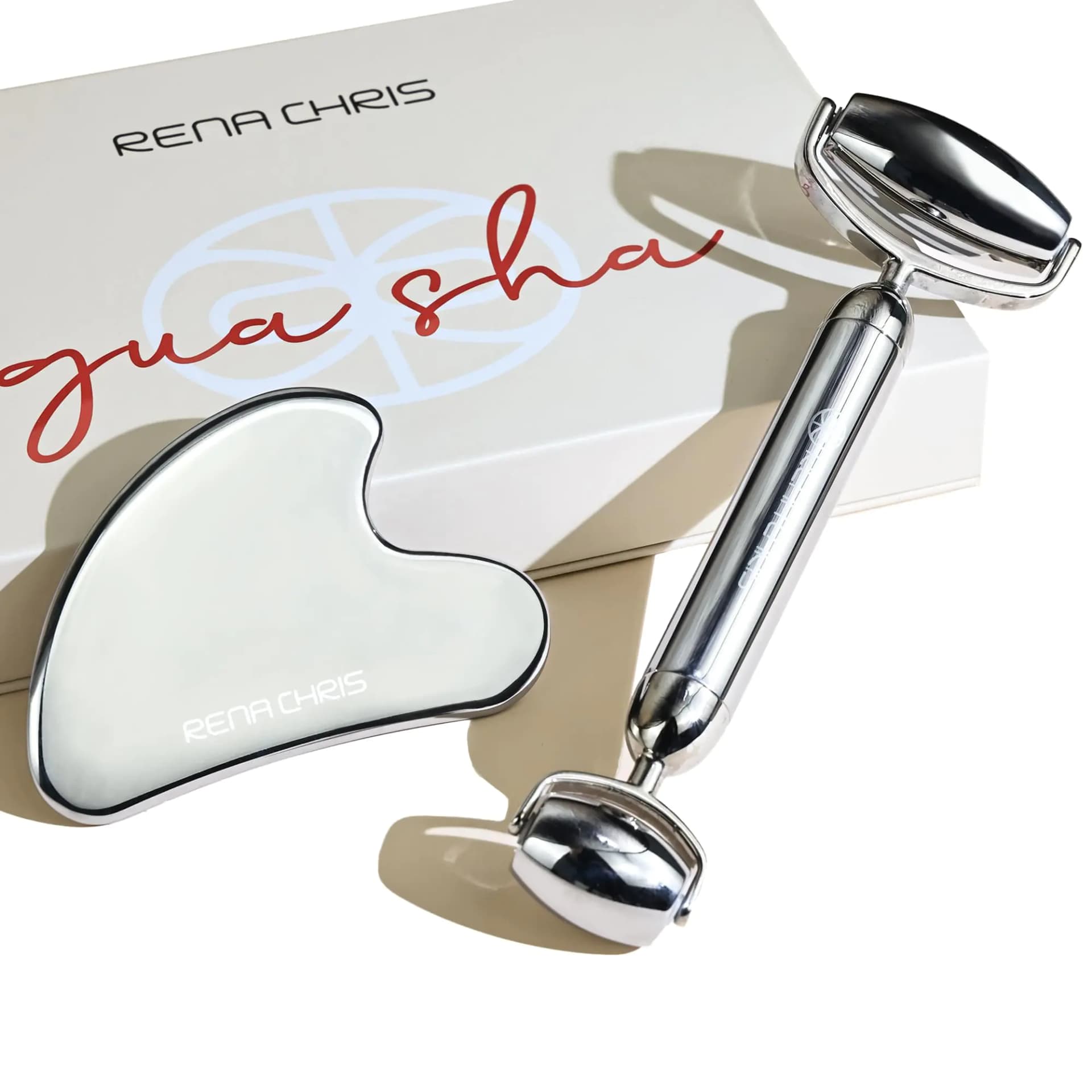 Stainless Steel Face Roller Gua Sha Set