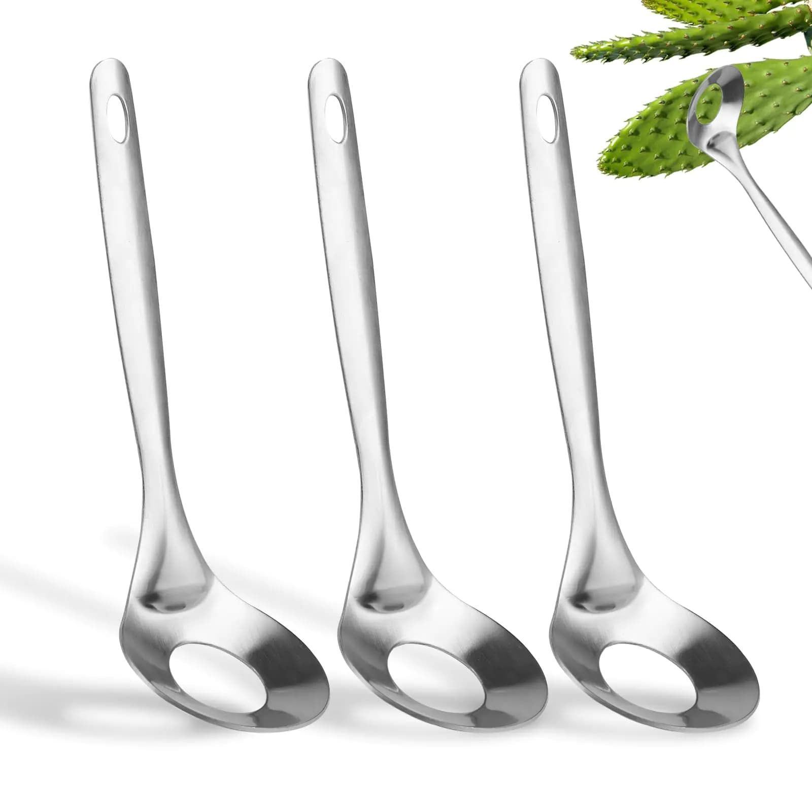 Cactus Peeler Stainless Steel Meatball Spoon Set