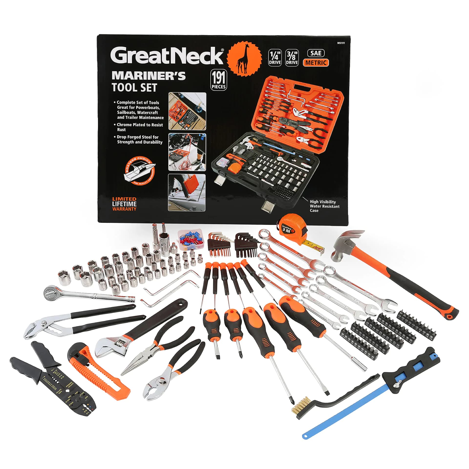GreatNeck 191-Piece Rust Resistant Tool Kit