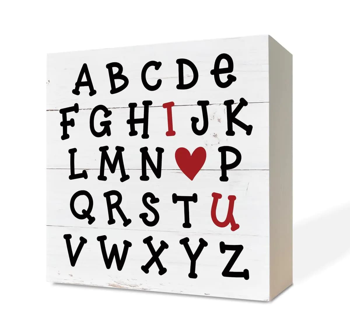 I Love You Wooden Box Sign