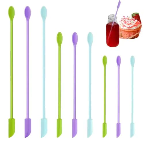 Silicone Makeup Spatula Set Nine Piece Multi Color