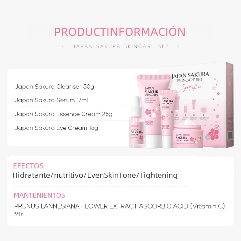 Japanese Sakura Skincare Set - 4 Pieces (Wholesale)