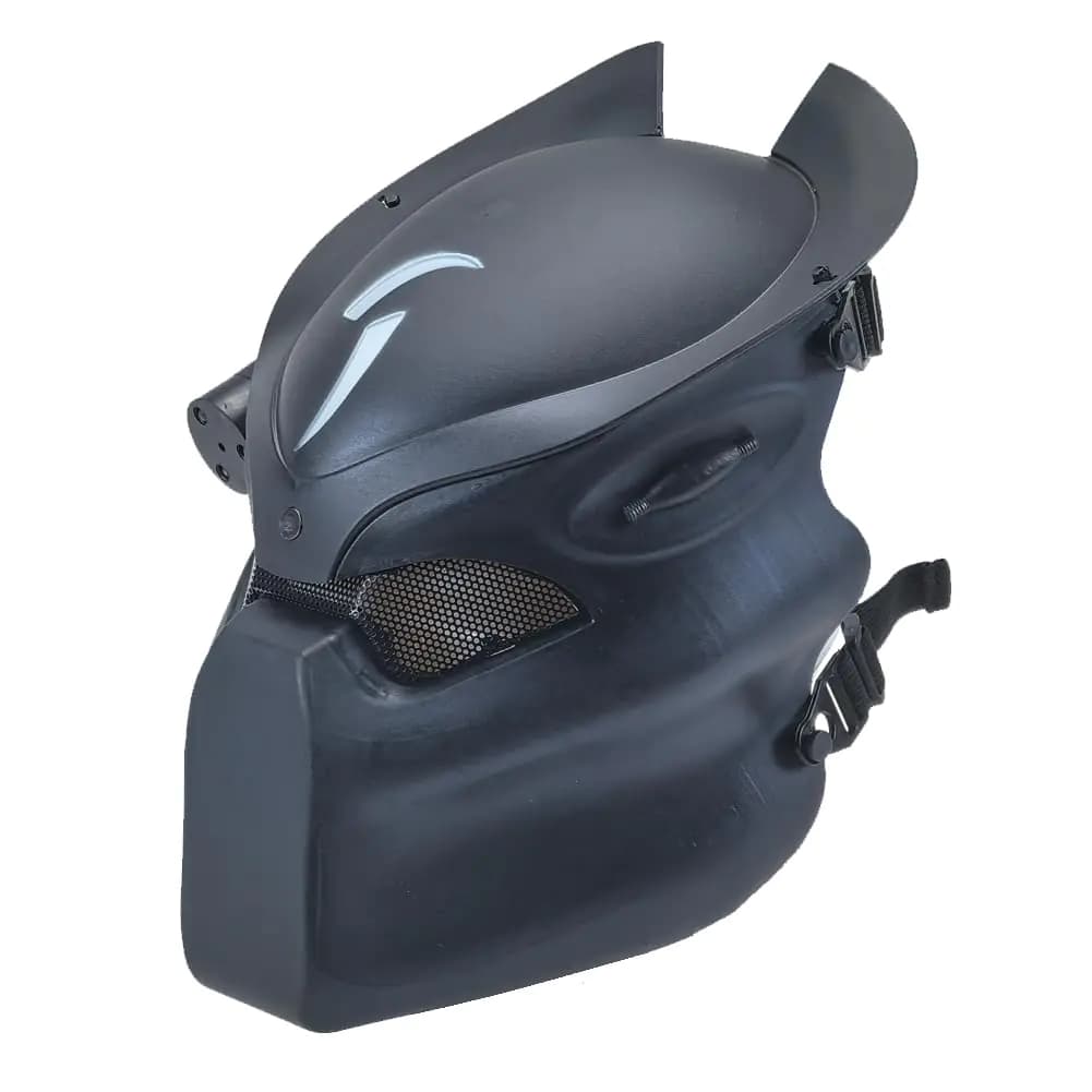ATAIRSOFT Airsoft Halloween Costume Cosplay Tactical Protective Alien Full Face Mask (Black)