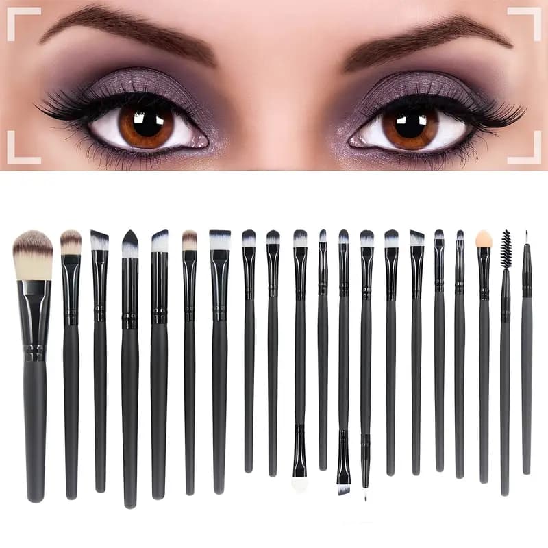 20 Pcs Colorful Soft Makeup Brushes Set and Tools