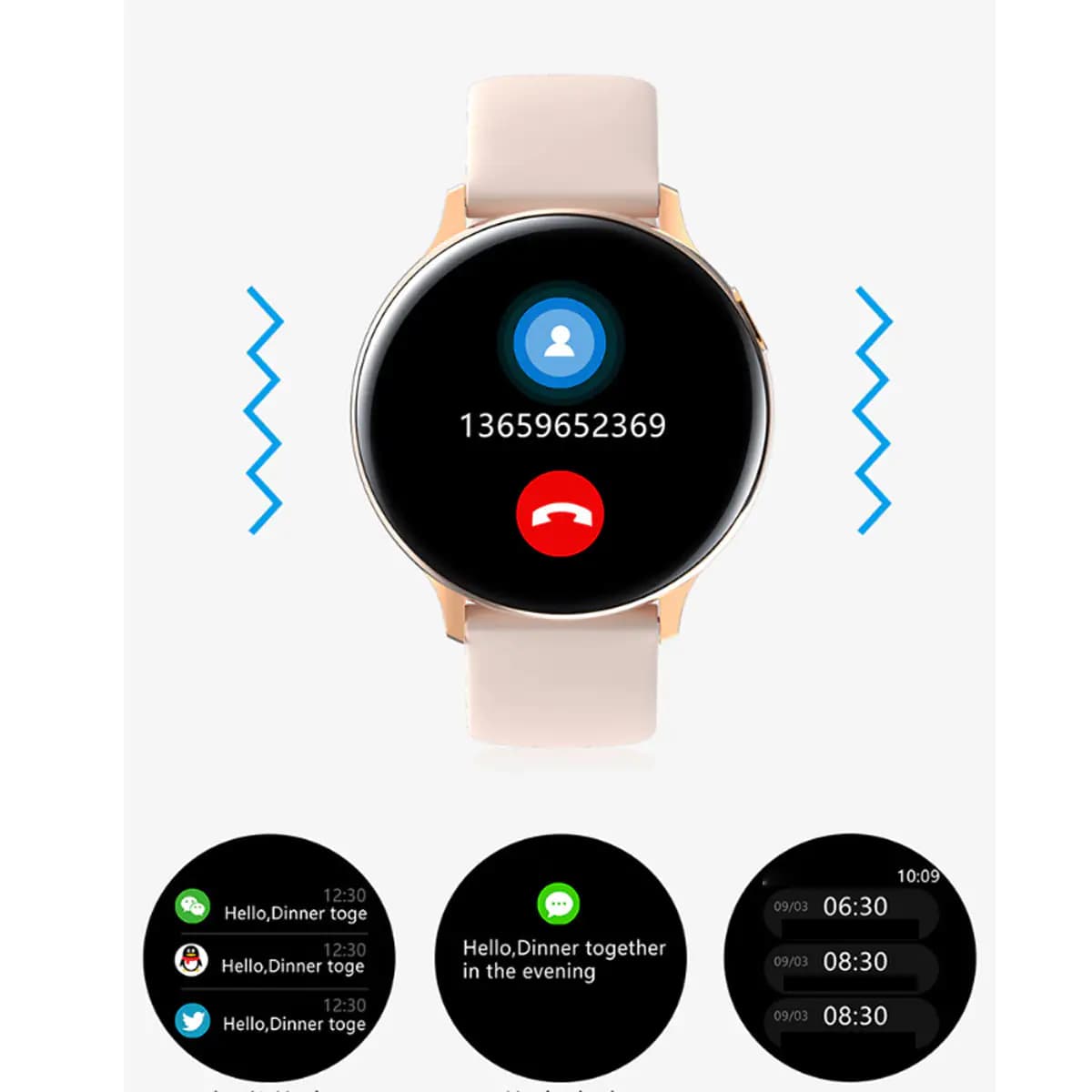 Smart Watch Round Face Health Monitoring and Activity Tracker