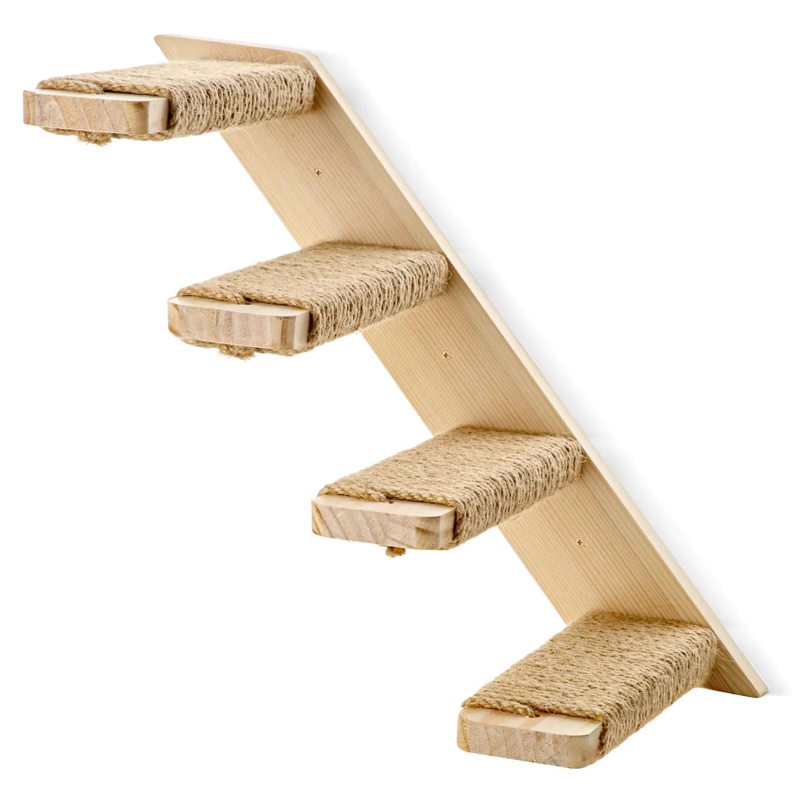 Cat Wall Shelves With Sisal Rope Stairs