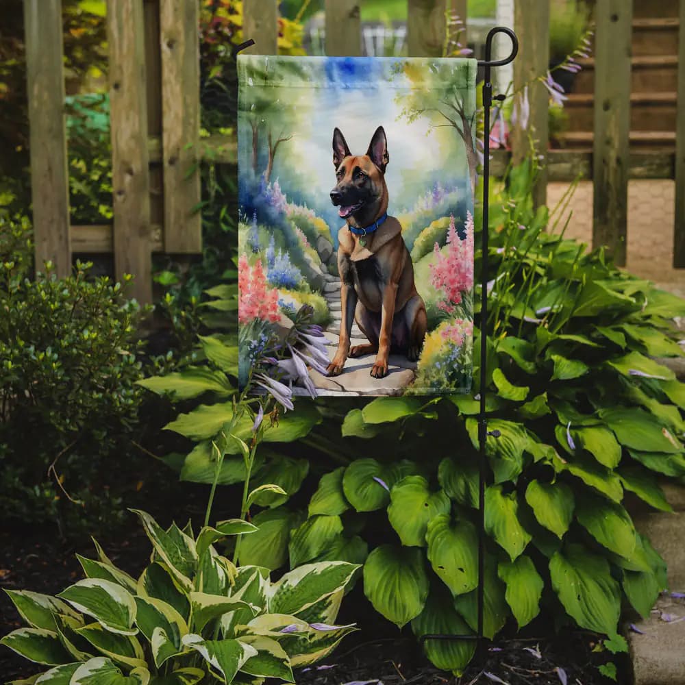 Belgian Malinois Spring Garden Flag