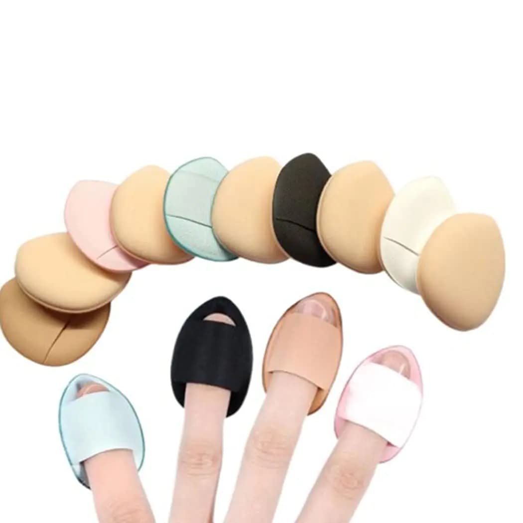 Finger Powder Puff Makeup Sponge Set, Five Colors