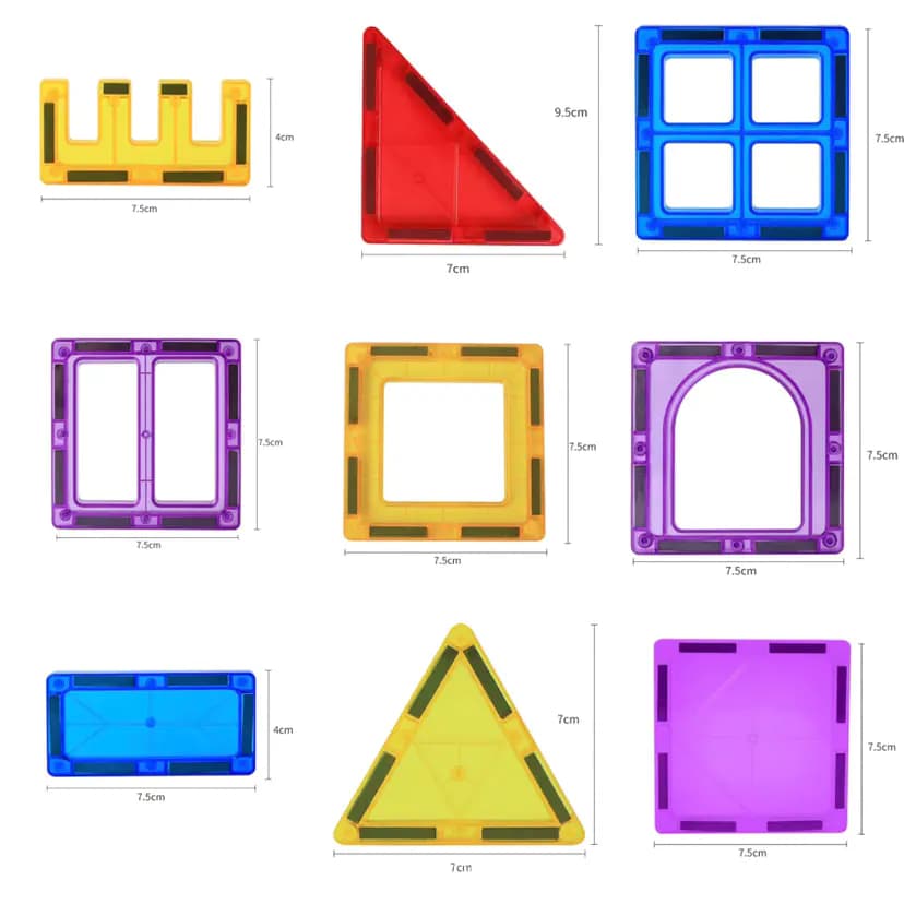 Magnetic Color Window Tiles Set for Kids' Toys