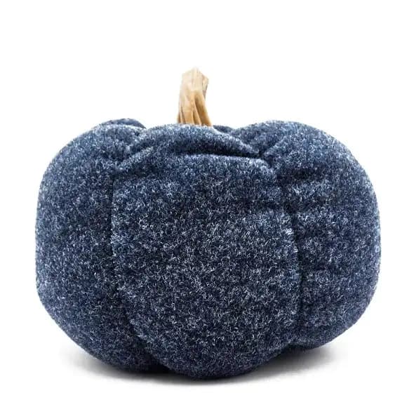 A Set Of 3 Deep Blue Pumpkin Decorations