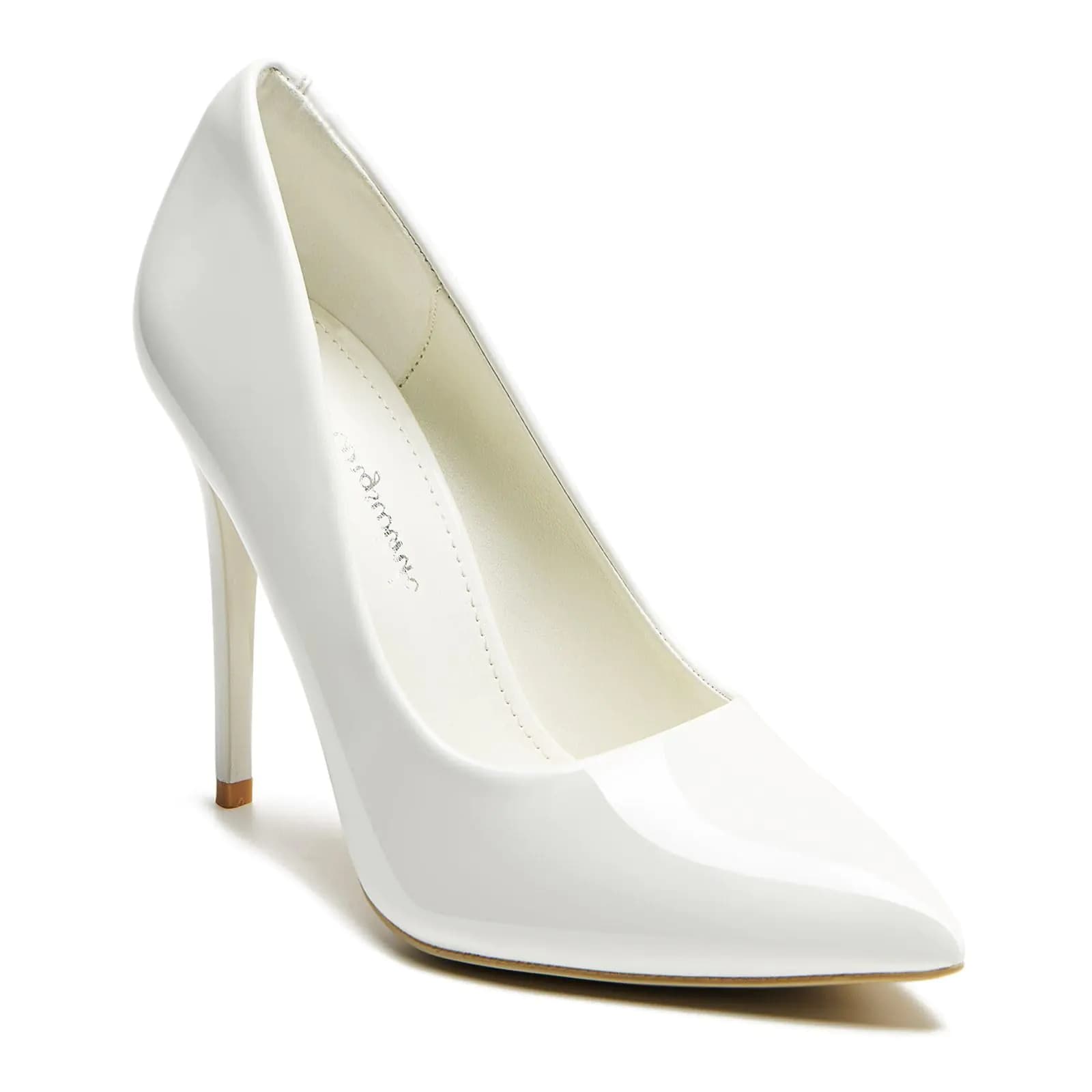 Women's White 4 Inch Pointed Toe Stiletto Heels