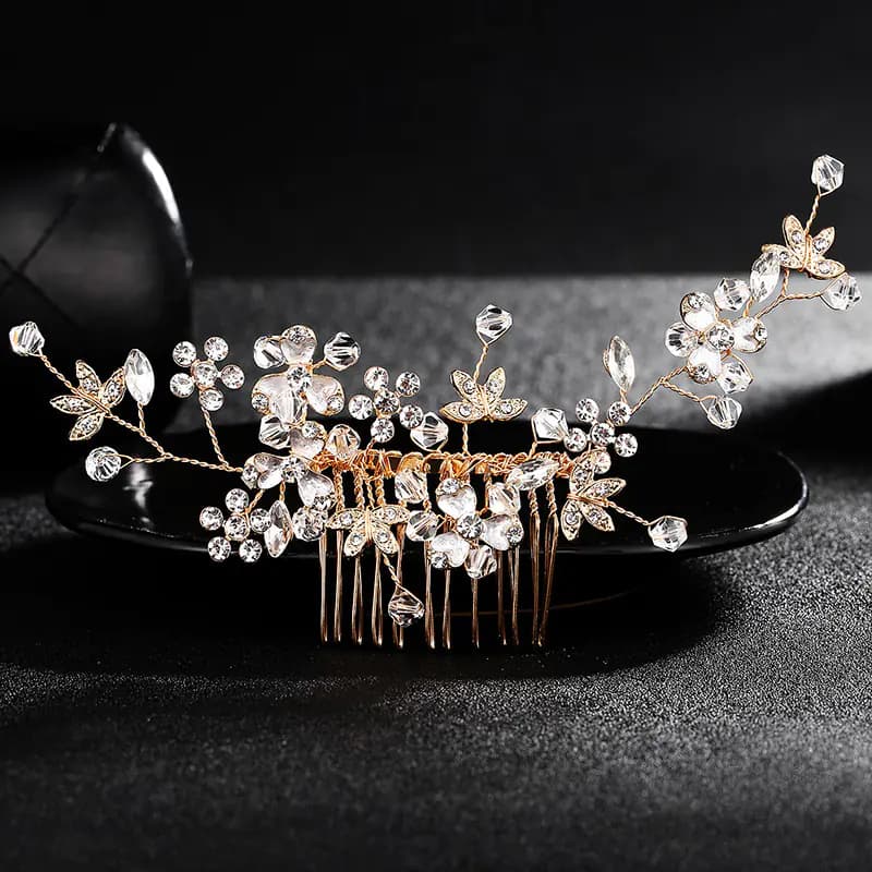 Bridal Hair Accessories with Rhinestone Combs