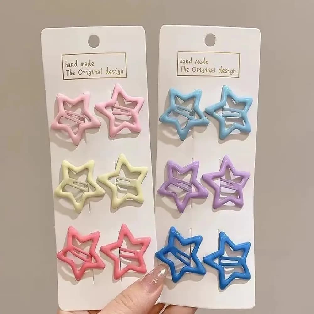 Colorful Star Hair Clips for Women