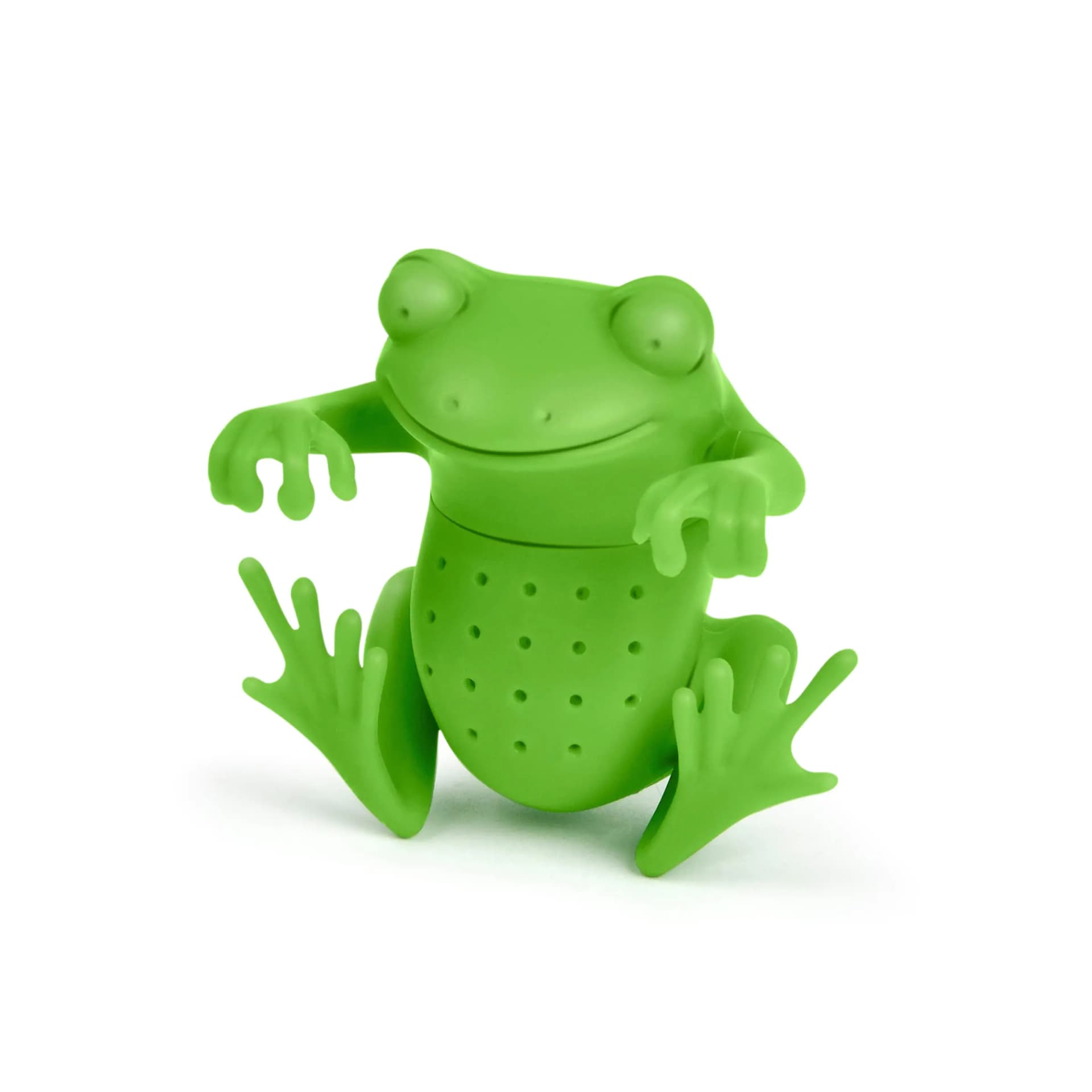 Genuine Fred TEA FROG Reusable Silicone Tea Infuser Green Fun Gift for Tea Lovers Clever Kitchen Gadget