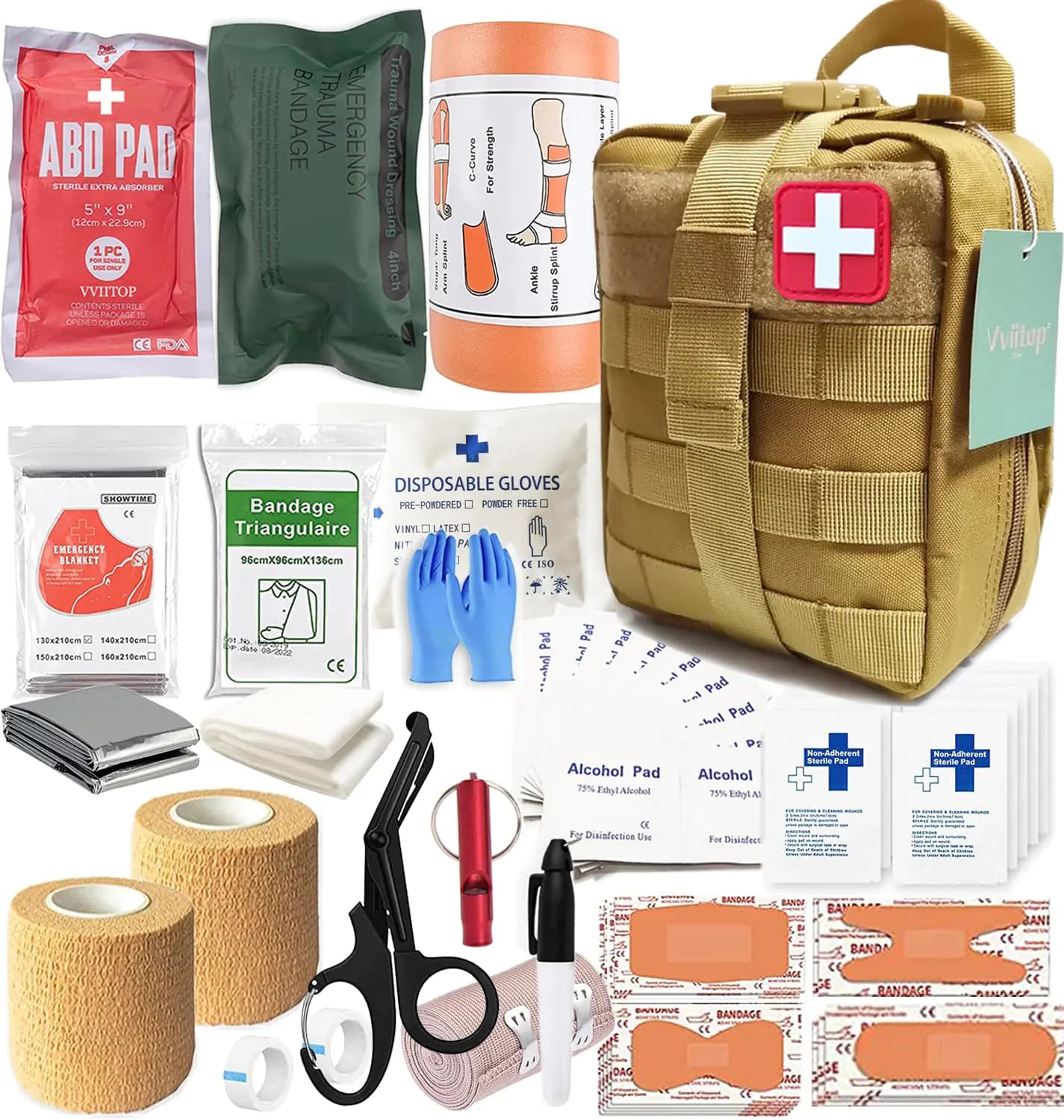 IFAK Trauma Kit with Tourniquet, Tan