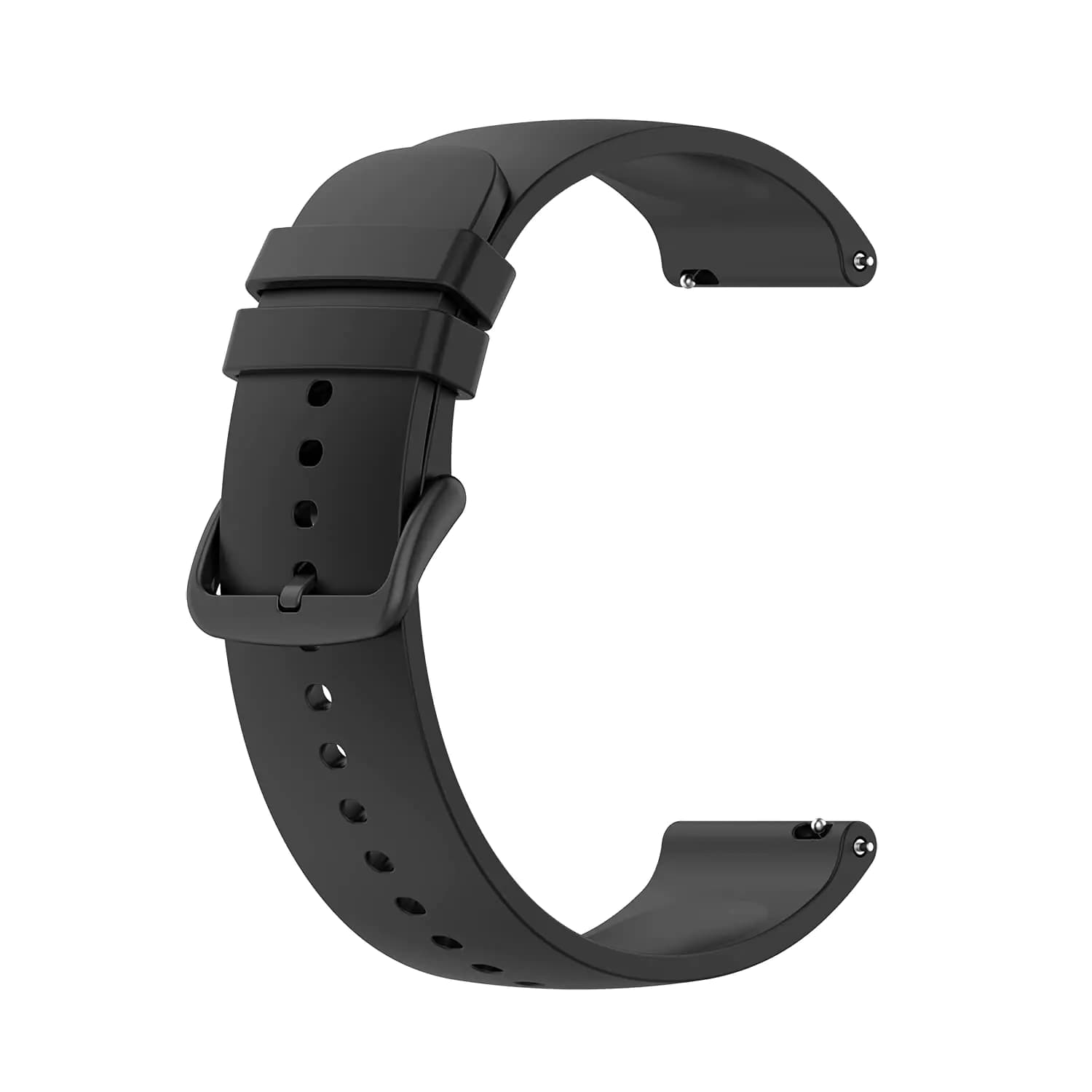 RuenTech Compatible for TOZO S5&TOZO S3 Smart Watch Bands Quick Release Replacement Silicone Bands for TOZO S5/TOZO S3 Smart Watch (Black)