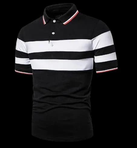 Men's Short Sleeve Contrast Polo Shirt (New Clothing)