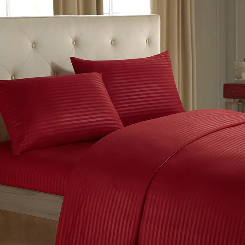 Imitation Satin Striped 3/4-Piece Bedding Set