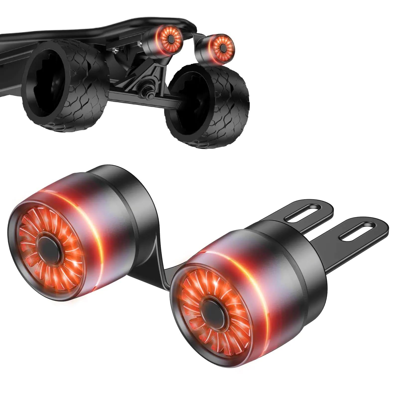 Smart Skateboard Tail Lights with Brake Sensing