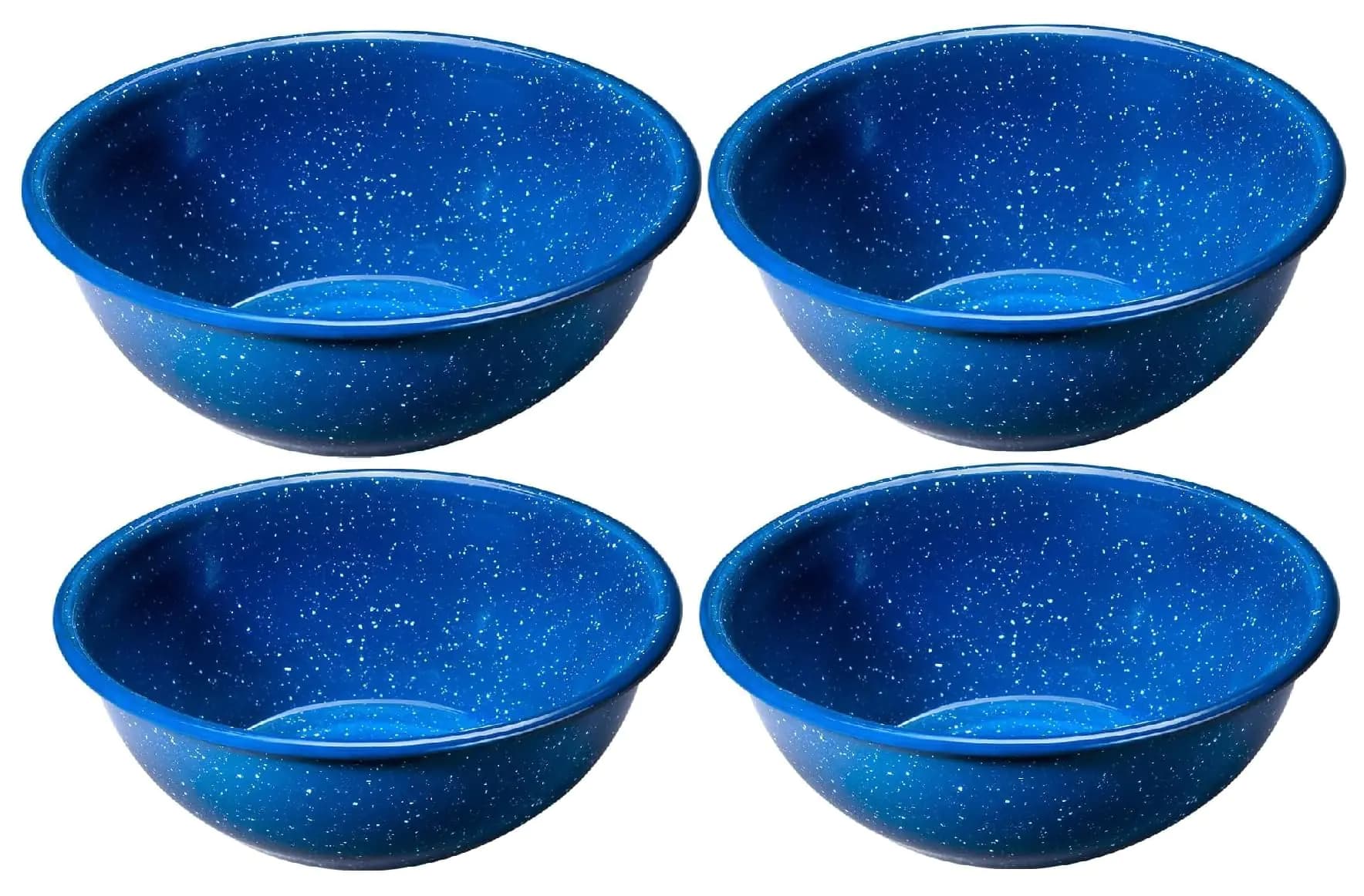 Enamelware Camping Bowl Set - 6 Inch 4 Pack