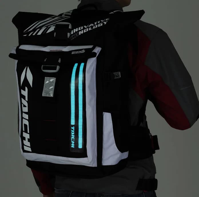 LED Travel Backpack, Waterproof Motorcycle Backpack