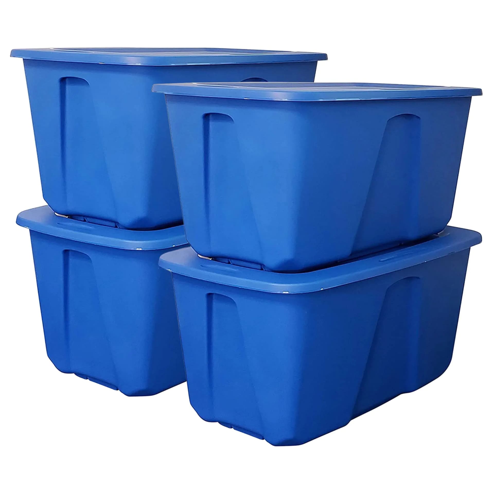 Heavy-Duty 32-Gallon Stackable Storage Bins Blue