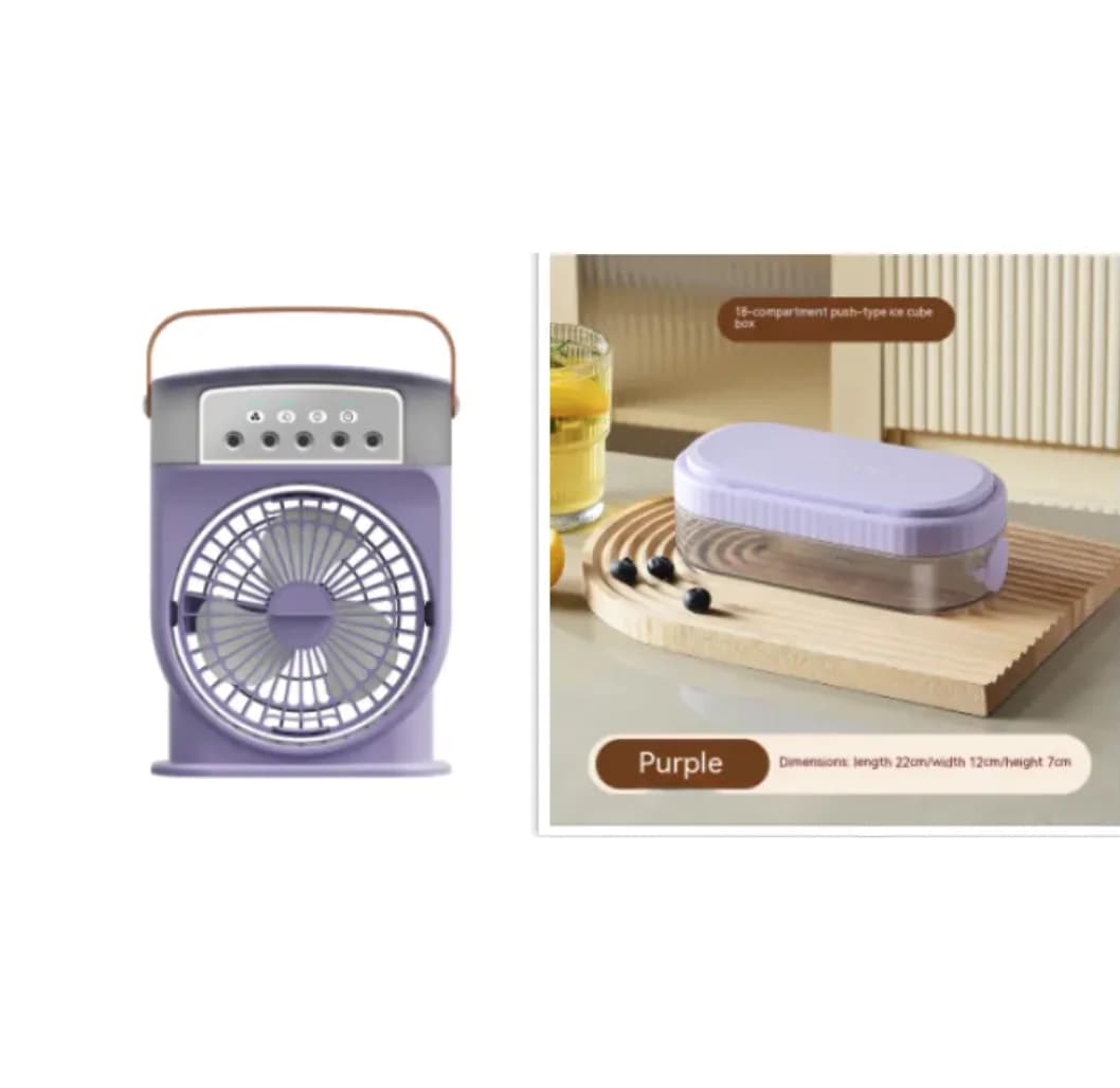 USB Mini Air Cooler & Humidifier with LED Lights