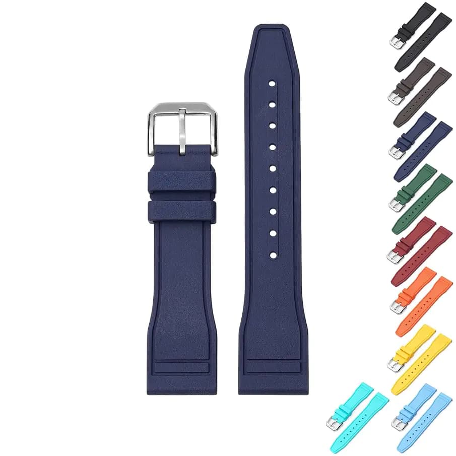 Quick Release Rubber Watch Band Navy Blue 20mm
