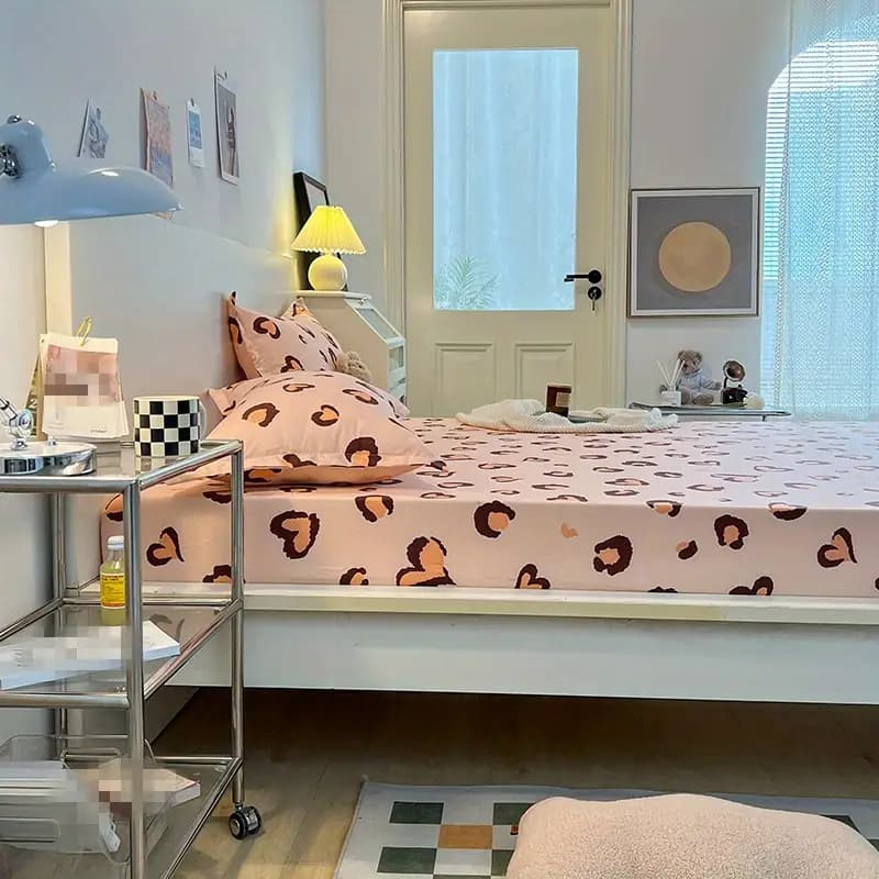 3pcs Soft Comfortable Fitted Sheet Bedding Set
