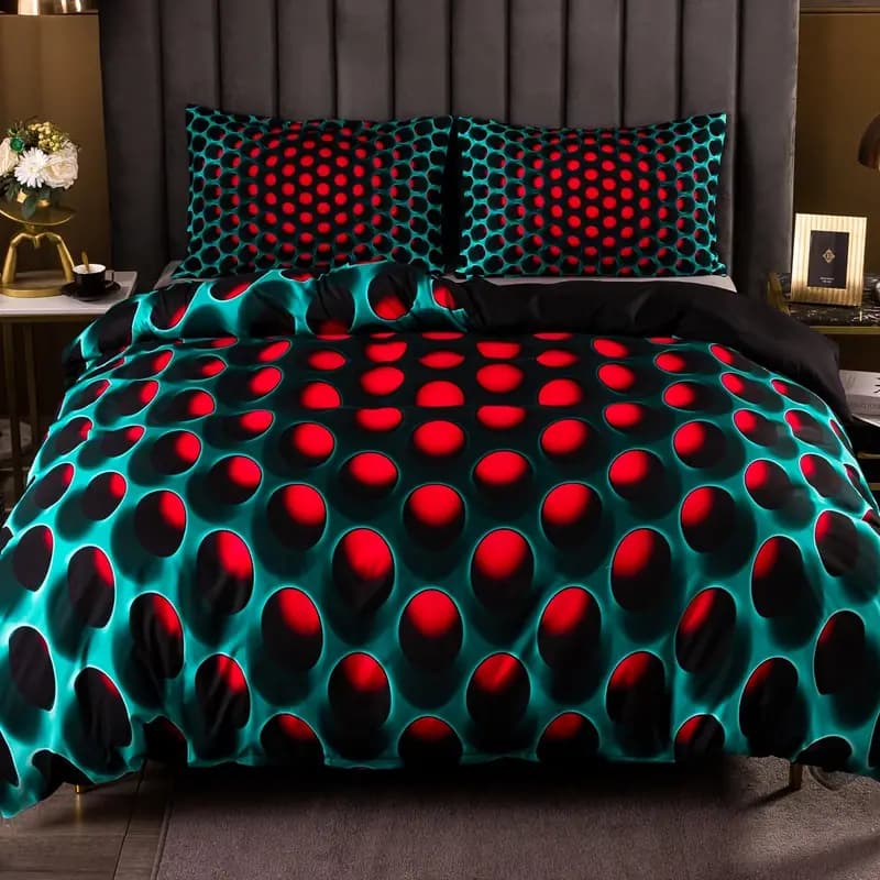 3pcs Y2K Stereoscopic Bedding Set with Duvet Cover
