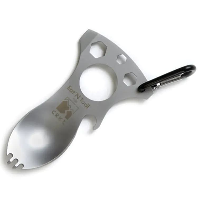 Outdoor Multi-Tool Camping Gear with Spoon, Fork, Opener