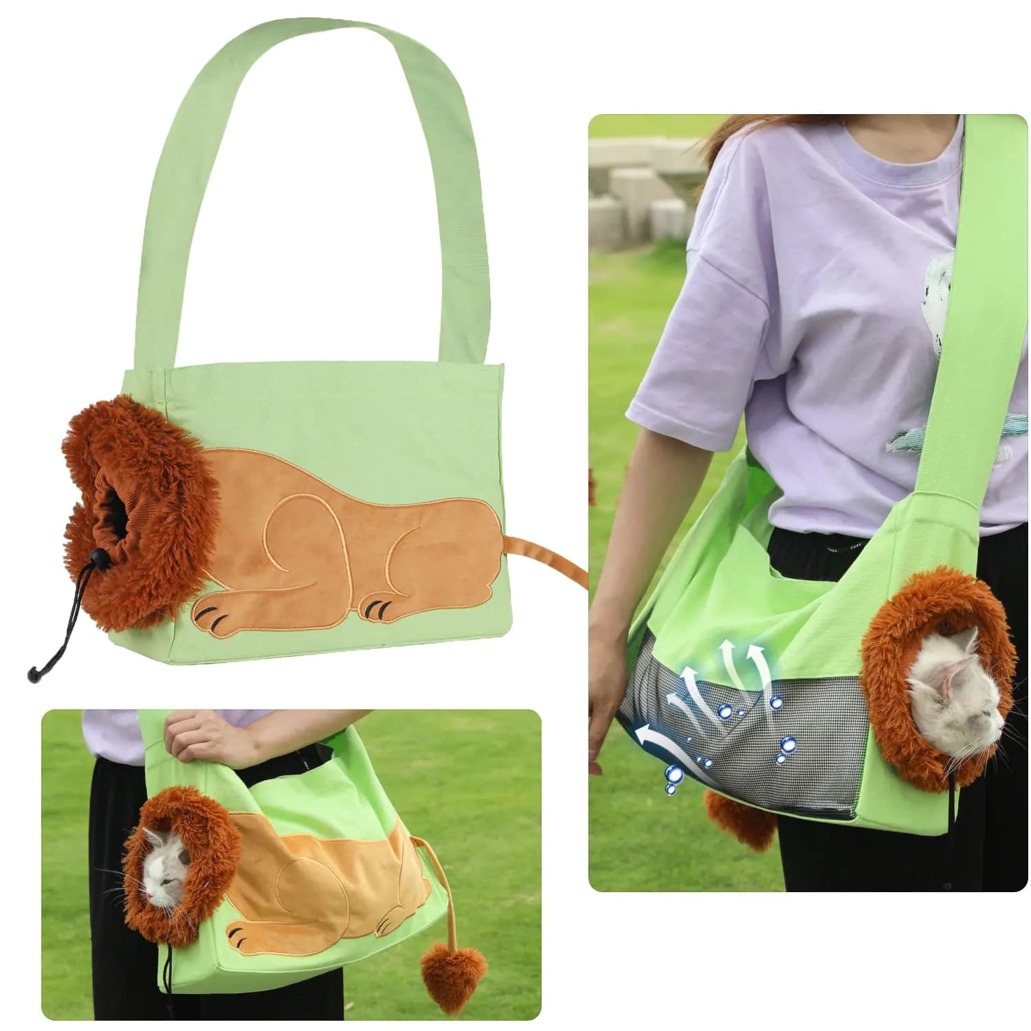 Outcropping Cat Shoulder Messenger Travel Bag Supplies