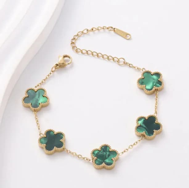 Stainless Steel Five-Petal Jewelry Set