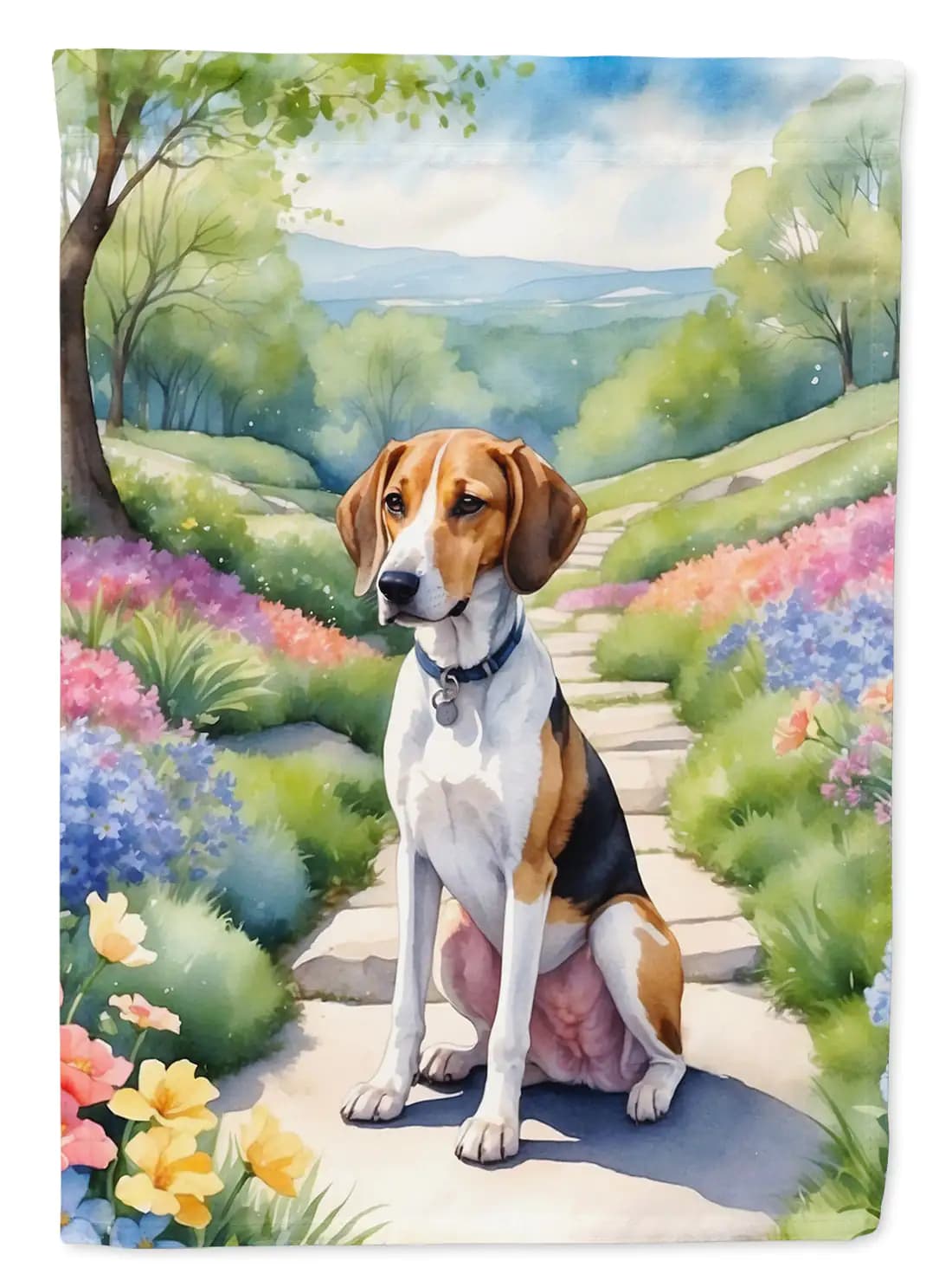 American Foxhound Spring Garden Flag