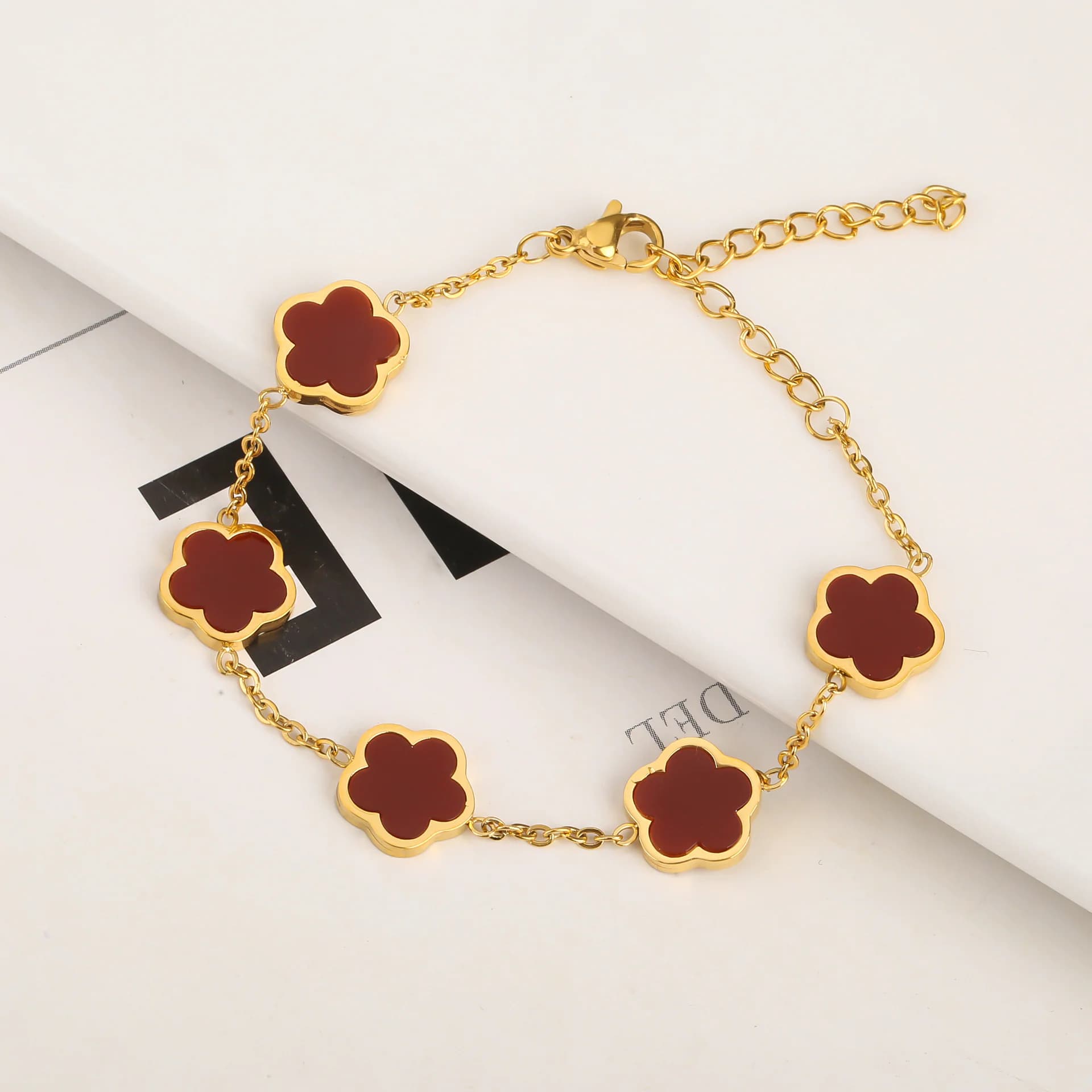 Stainless Steel Five-Petal Jewelry Set