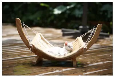 Cat Hammock, Solid Wood Bed, Pet Supplies