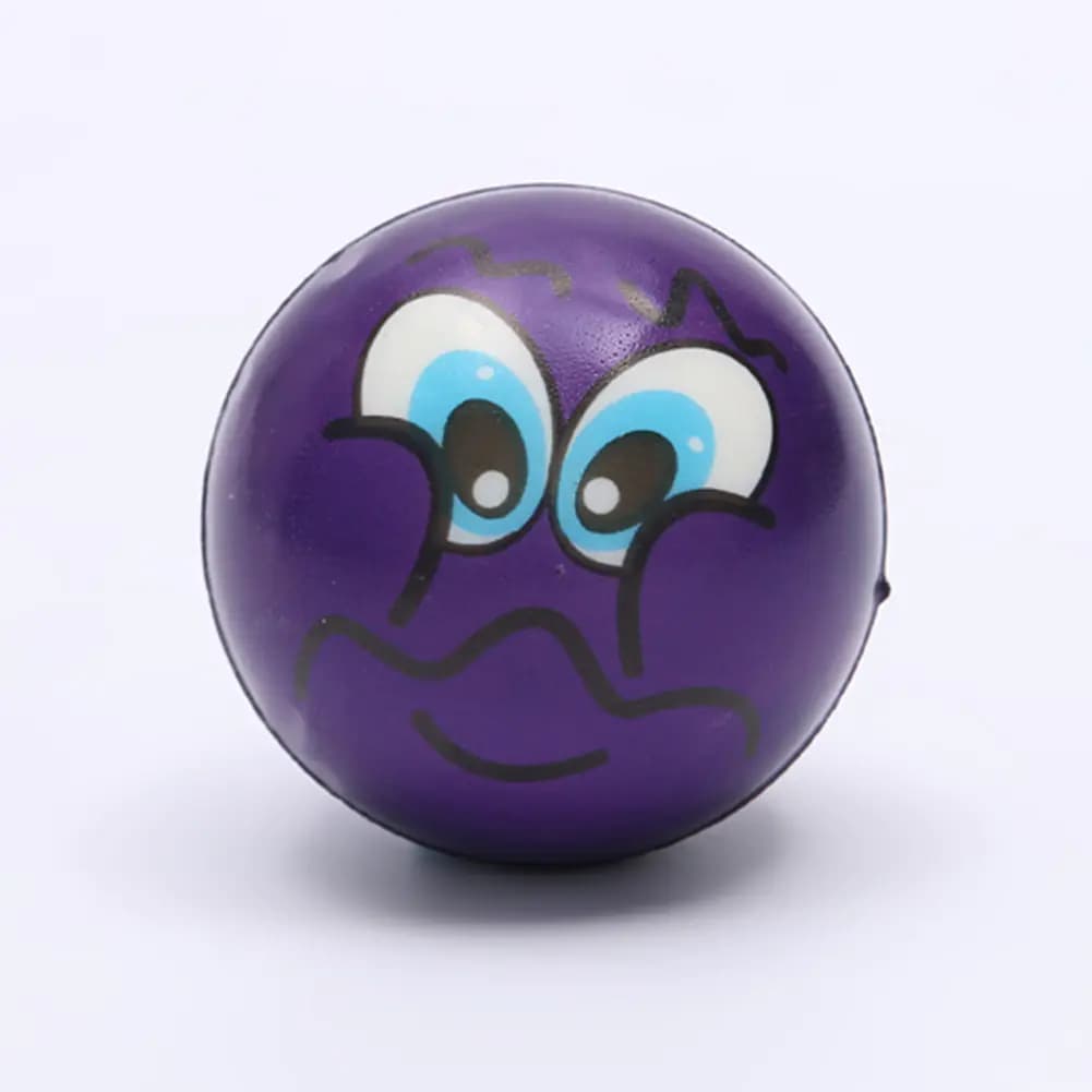 5cm Yellow Emoji PU Stress Ball for Kids Toys