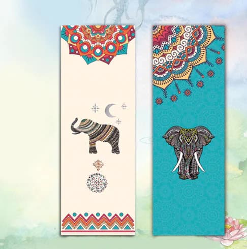 Elephant Print Yoga Mat - Yoga Blanket